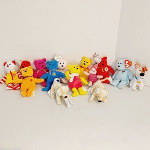 McDonald's TY Beanie Bears Happy Meal Toy Lot